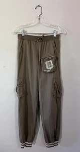 Bratz Girls Large (10-12) Tan Brown Cargo Pants Joggers Pockets Drawstring - Picture 1 of 4