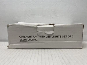 Car Ashtray With LED Lights • Set Of 2 - Picture 1 of 2