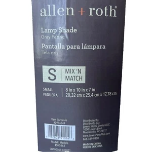 Allen + Roth Lamp Shade Gray Fabric Small Mix 'N' Match 8in X 10in X 7in #295454 - Picture 1 of 3