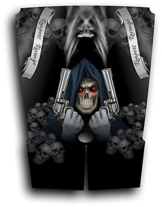Polaris RZR 800 UTV Wrap Graphics Decal Kit 2007 2010 Reaper Revenge Hood Black - Picture 1 of 1