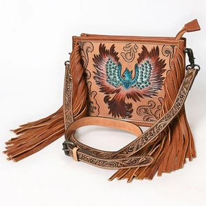 Bandolera AD American Darling Tooled a Mano Cuero Genuino Mujer Bolso Western - Imagen 1 de 6