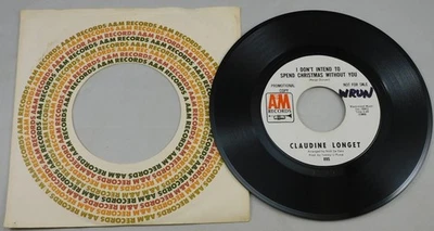 CLAUDINE LONGET I DON'T INTEND TO SPEND CHRISTMAS 1967 A&M PROMO 45RPM 895SLEEVE - Image 1 of 2