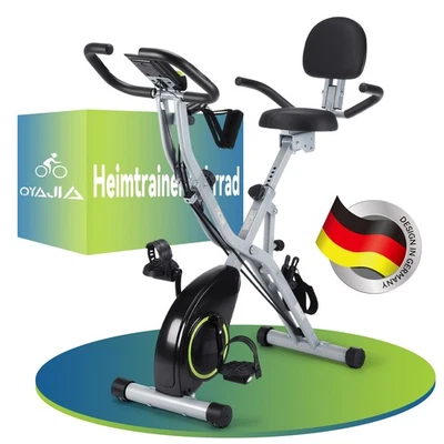 OYAJIA Hometrainer Fahrrad Ergometer klappbar Leise mit LCD Monitor & APP bis 145kg