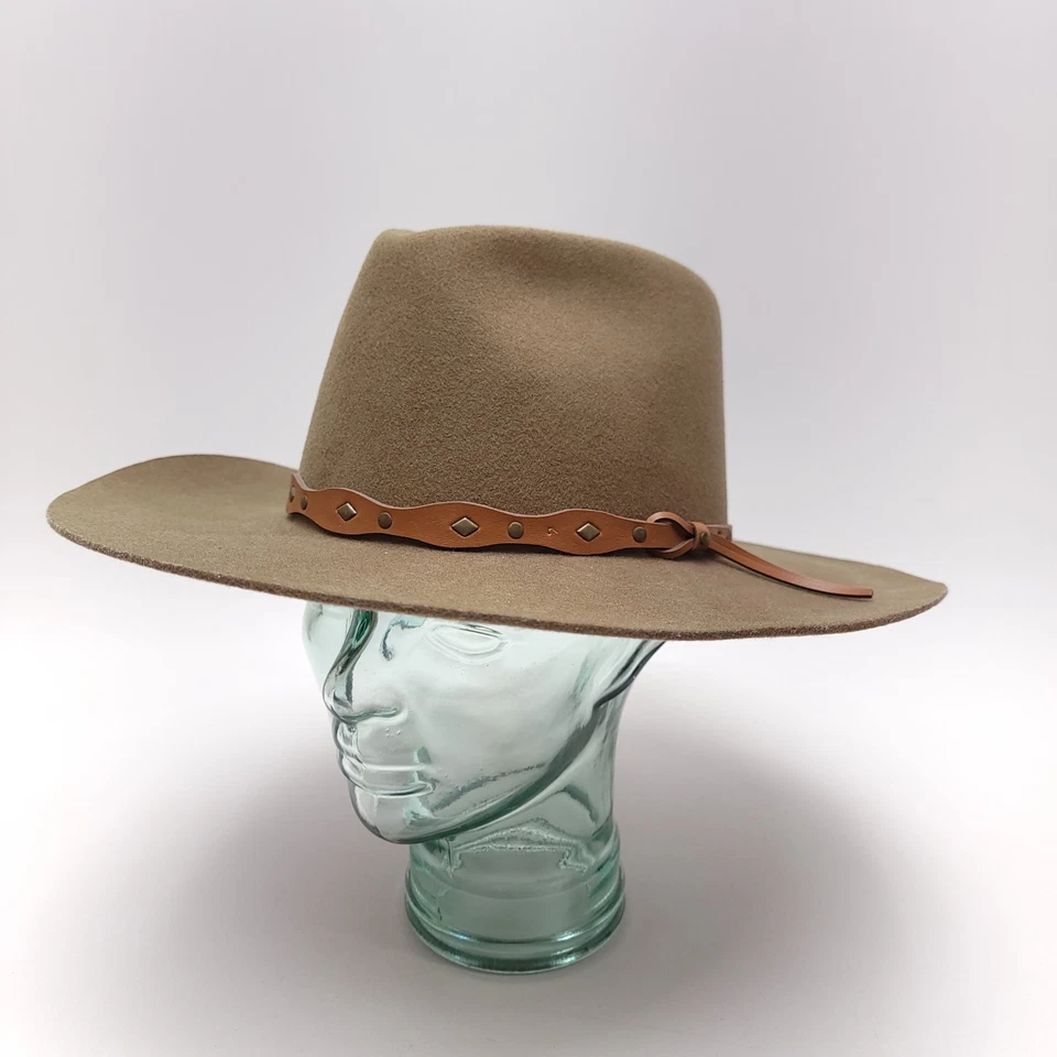 Vintage Express Riders Olive Green Wool Felt Western Cowboy Hat Size Small 7 3/8 - Image 1 of 4