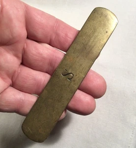 Antiker Brieföffner 1890’er Messing Monogramm S Vintage - Bild 1 von 5