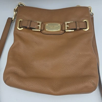 Michael Kors Light Brown Leather Crossbody Bag - Image 1 of 4
