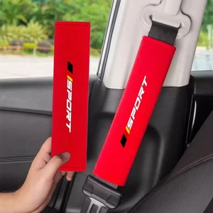 1 Pair Red Car Seat Belt Cover Shoulder Strap Pad Protector Soft Mat Accessories - Foto 1 di 12