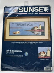 Dimensions Sunset Grant Me Serenity Verse Gallery Crewel Kit 18" x 7" - Bild 1 von 6