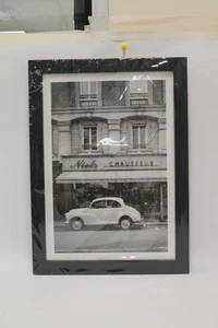 Poster Mansion black and white photo pictur featuring a morris minor - Picture 1 of 2
