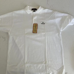 Vintage Rolex Embroidered Polo Shirt White Mens Large - Cross Creek USA Unworn - Picture 1 of 6