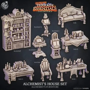 Alchemist House Set | TTRPG Scatter Diorama Dollhouse Miniature | Terrain Essent - Picture 1 of 12