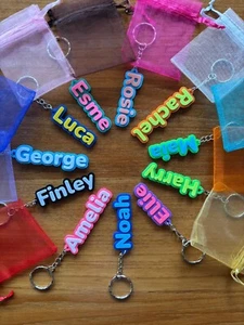 Personalised Keychain / Keyring - 3D printed | Name Tag | Party Bag | School Bag - Picture 1 of 21