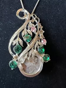 Authentic silver mercury dime 1942 in pendant Or Brooch - Picture 1 of 8