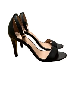CALL IT SPRING VEGAN LEATHER HEELS ANKLE STRAP BLACK SIZE 8 SPIKE HEELS STRAPPY - Picture 1 of 12