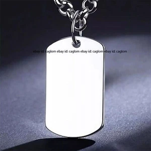 Pure Platinum 950 Men Women Lucky Gift Smooth Glossy Oblong Pendant 10.79g - Picture 1 of 7
