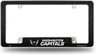 Washington Capitals Metal License Plate Frame Chrome Tag Cover Carbon Fiber...
