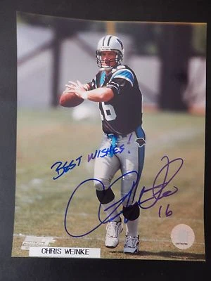 Fotografía autografiada de Chris Weinke de 8" X 10" Foto 1 de 2