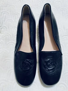 Taryn Rose Women’s Black Leather Flat Shoes Made In Italy 6.5 M New - Picture 1 of 6