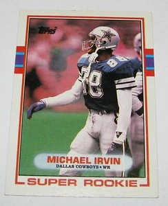 Dallas Cowboys 1989 Topps Michael Irvin #383 Rookie Card FREE SHIPPING - Picture 1 of 3