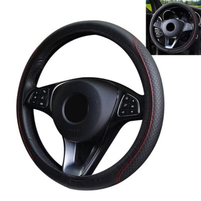 For Toyota Car Steering Wheel Cover Leather Breathable Anti-slip Car Accessories - Image 1 of 4