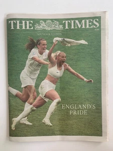 ENGLAND V GERMANY UK TIMES NEWSPAPER WOMENS EURO FINAL AUGUST 2022 LIONESSES - Picture 1 of 4