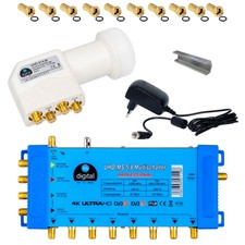 Multiswitch Multischalter PMSE 5/8 8 Teilnehmer +Quattro LNB 0,1dB FULL HD 3D 4K