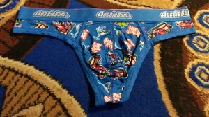 Aussiebum Herren String L/6 Blau Weiß Rot Grün Schwarz Orange - Bild 1 von 2