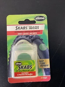 Slime Skabs Bicycle Tire Pre-Glued Tube Patches Repair Peel Stick 6 Pack 20040 - Picture 1 of 2