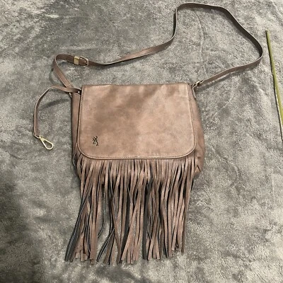 Browning Concealed Carry Purse w/ Lock, Internal Pockets, Adjust Holster, Fringe - Image 1 of 4