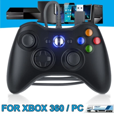 Wired Controller For Microsoft Xbox 360/ 360Slim/ 360E, PC Windows 11/10/8/7