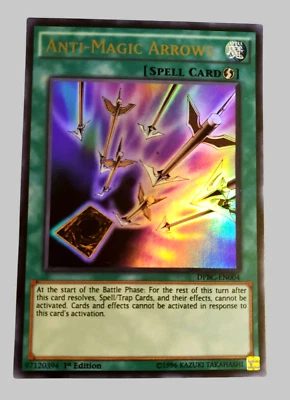 YUGIOH Konami ANTI-MAGIC ARROW Foil Holo Ultra RARE Dragons Legends 2 DPBC-EN004 - Image 1 of 4
