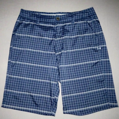 Pantalones cortos de golf chinos a cuadros 100 % poliéster Under Armour para hombre talla 34 Foto 1 de 4