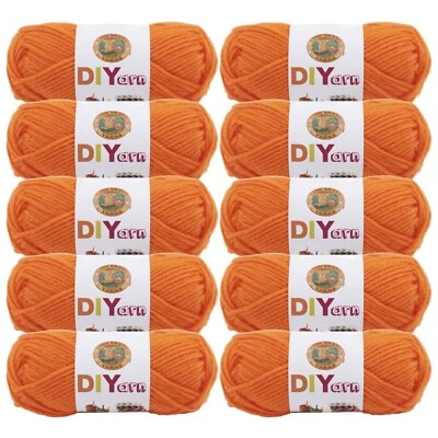(10 Pack) Lion Brand Yarn 205-133E DIYarn Yarn, Orange - Image 1 of 4