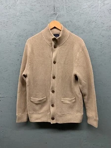 J.Crew Herren Strickjacke Pullover hellbraun groß Baumwolle Knopfleiste Schalkragen - Bild 1 von 9