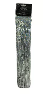 Icicles Tincil Christmas Tree Decorations Retro 19” Long Silver Color Ornaments - Picture 1 of 5