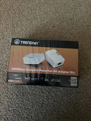 TRENDnet 500Mbps Compact Powerline AV Adapter Kit TPL-406E2K/A SEALED - Image 1 of 2