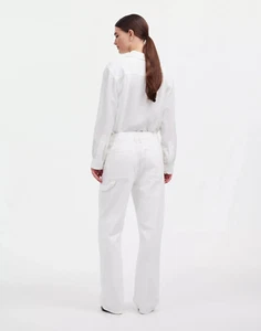 Madewell Alexa Chung Workwear Jeans Womens 25 True White Baggy NS884 NWT $168 - Picture 1 of 12
