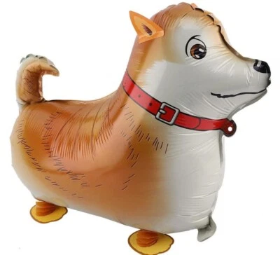 Collie Balloon Dog Walking Pet Animal Airwalker Foil Helium Kids Parties Toys - Image 1 of 4