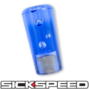 BLUE BUBBLE SHIFT KNOB FOR MANUAL SHORT THROW GEAR SHIFTER 4" 10X1.5 K62 - Picture 1 of 1