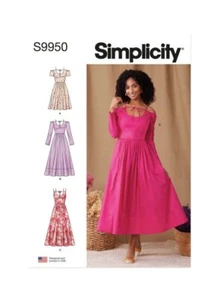 Simplicity SEWING PATTERN S9950 Misses' Dress Sizes 8-16 Or 18-26 - Picture 1 of 8
