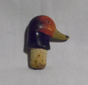 A1/ BOUCHON DE BOUTEILLE CERAMIQUE LIEGE FORME TETE DE CANARD 6,5CM - Picture 1 of 3