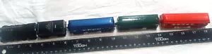 Vtg MIDGETOY Diecast Metal Train Set ROCKFORD IL 5 Pieces Set Vintage Toys - Picture 1 of 13
