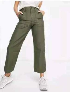 Levi’s Ribcage Utility Damenhose weites Bein olivgrün Größe 30 x 29 108 $ - Bild 1 von 13