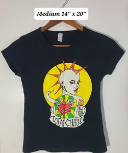 Total Chaos Black Medium Girls T-Shirt Punk Made in USA - Picture 1 of 6