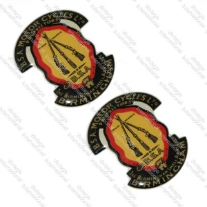 PARA BSA MOTO LTD. MARCA BIRMINGHAM BRAZO PEQUEÑO PAR DE PEGATINAS Nuevo - Imagen 1 de 2