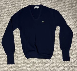 Vintage Izod Lacoste Navy Blau Herren V-Ausschnitt Pullover M - Bild 1 von 10