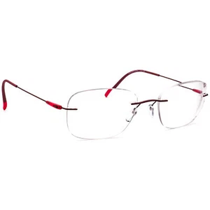 Silhouette Eyeglasses 5500 70 3040 Dynamics Colorwave Red Rimless 54[]17 135 - Picture 1 of 6