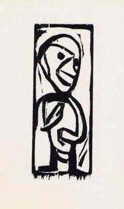 Christian Rohlfs MÄNNCHEN II Original-Holzschnitt 1922 Nierendorf 1970 - Picture 1 of 1