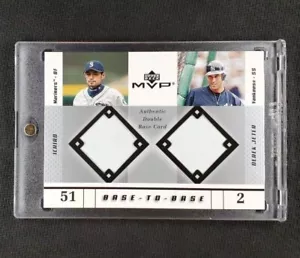 2003 Upper Deck MVP Ichiro Derek Jeter Base 2 Base Authentic Game Used Base Card - Picture 1 of 2
