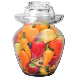 Large Traditional Sichuan Chinese Glass Fermenting Jar with Water Seal Airloc... - Picture 1 of 7